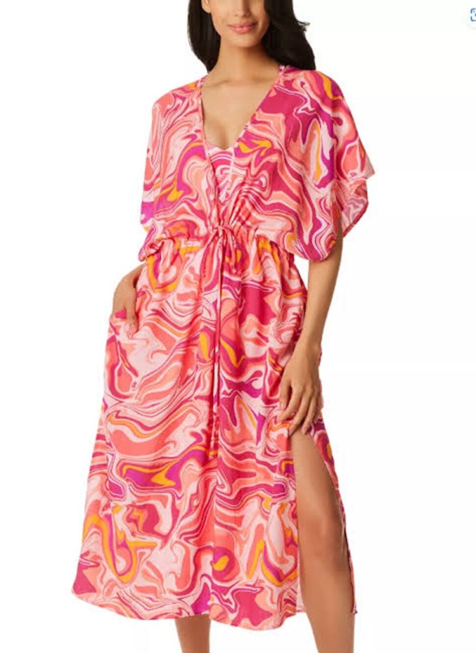 Jessica Simpson Dress Women’s XL Good Vibrations Flutter-Sleeve Cover-Up New